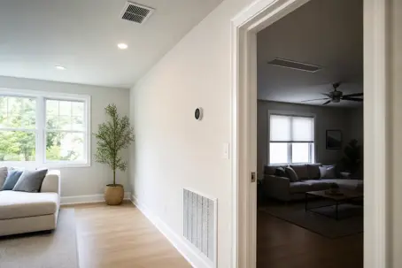 Home interior with the air vents visible