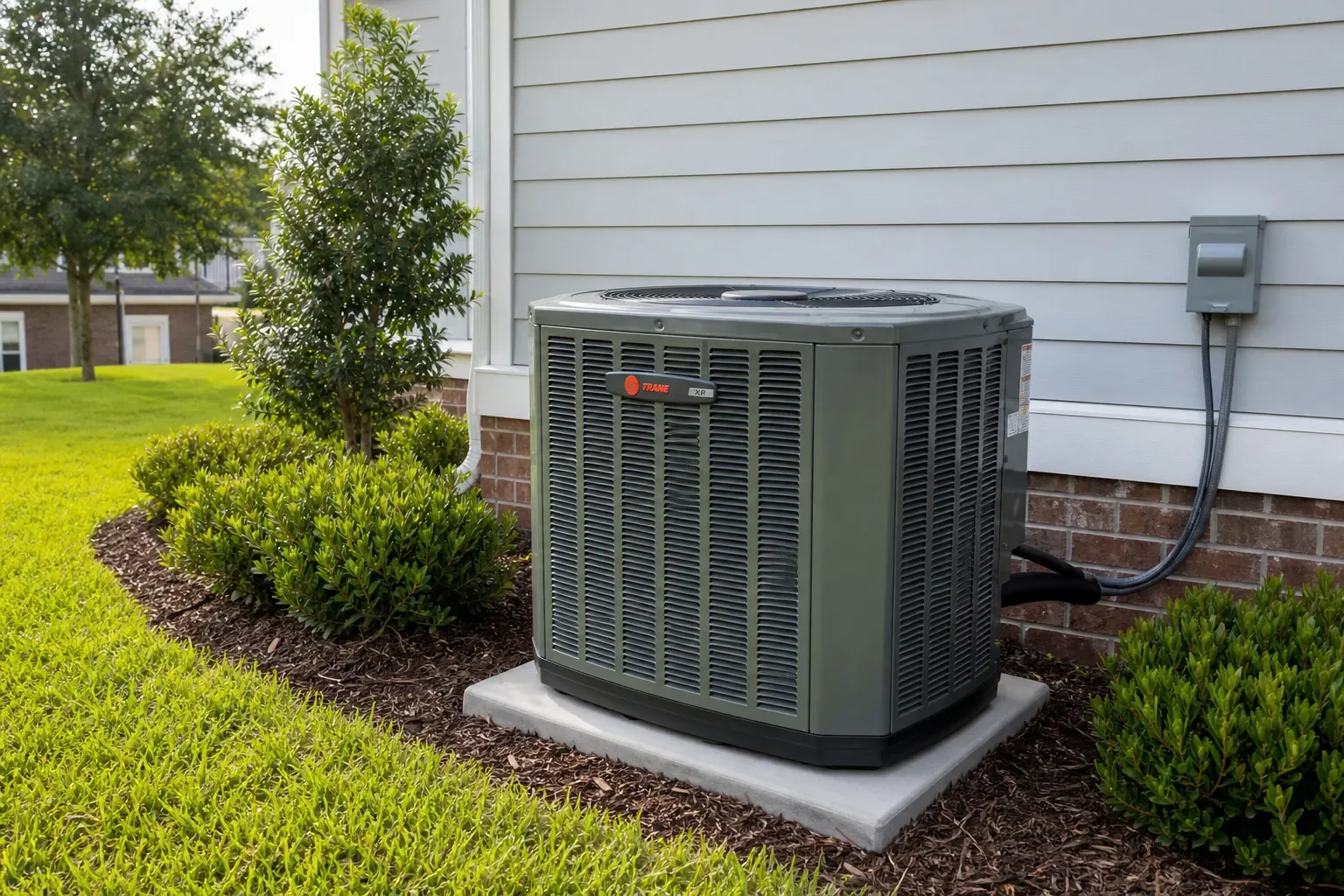 Newly installed HVAC system after replacement in Milton