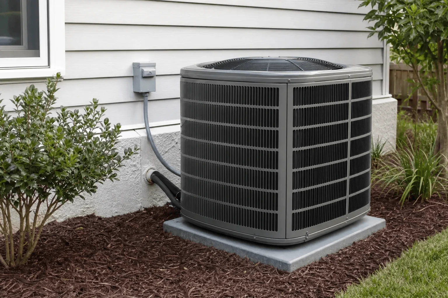 Newly installed central air system at a Pensacola property