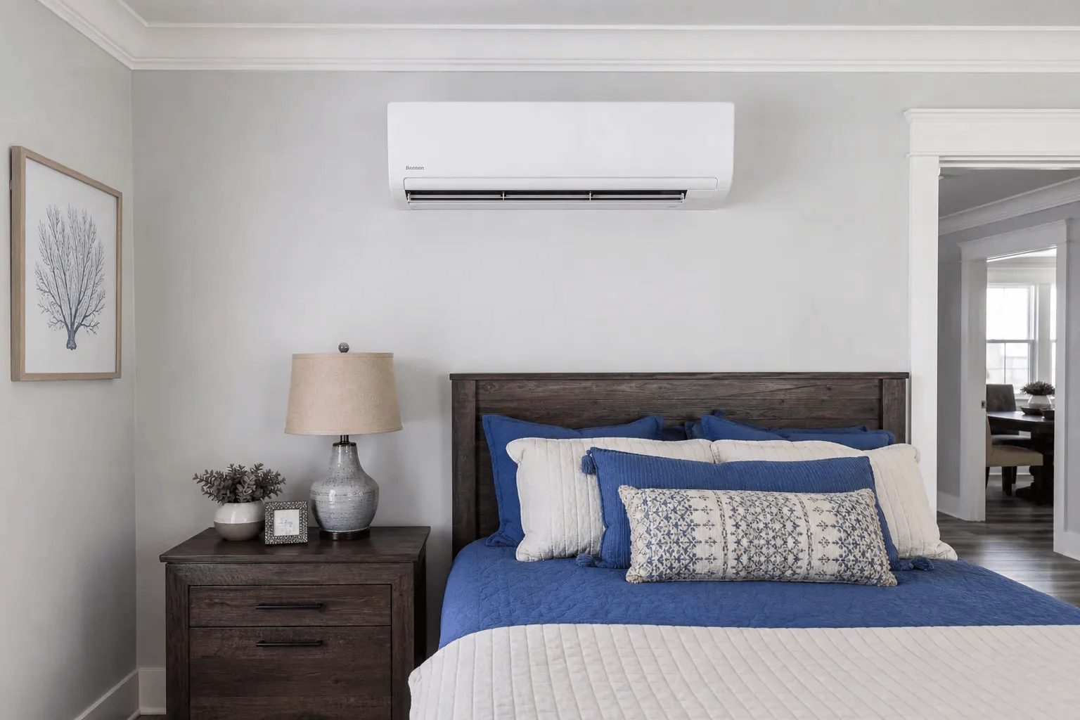 Professional ductless AC setup improving targeted room comfort in Gulf Breeze